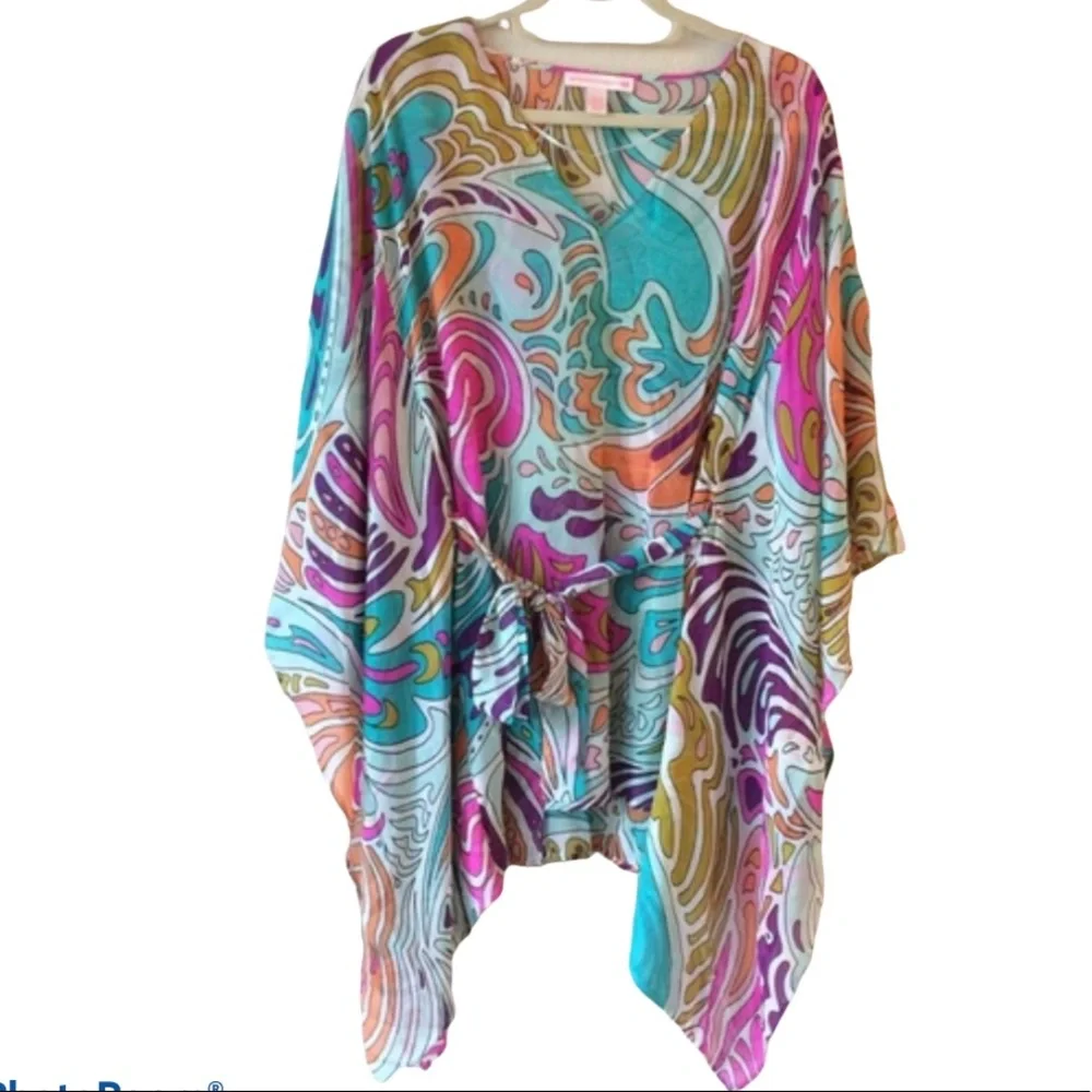 Matthew Williamson for H&M Vintage Beach Tunic Cover Up silk size s